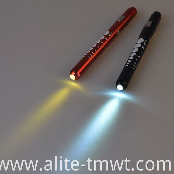 promotional multi colored white or warm white yellow light led medical doctors pen torch